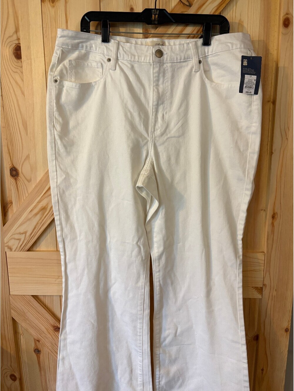 Universal Threads High-Rise Flare White Jeans Juniors Size 17